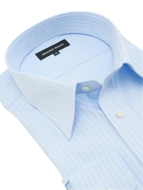 【大きいサイズ】グランバック/GRAND-BACK 形態安定 セミワイドカラー長袖シャツ