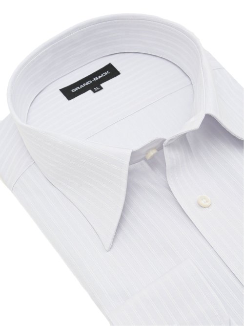 【大きいサイズ】グランバック/GRAND-BACK 形態安定 セミワイドカラー長袖シャツ
