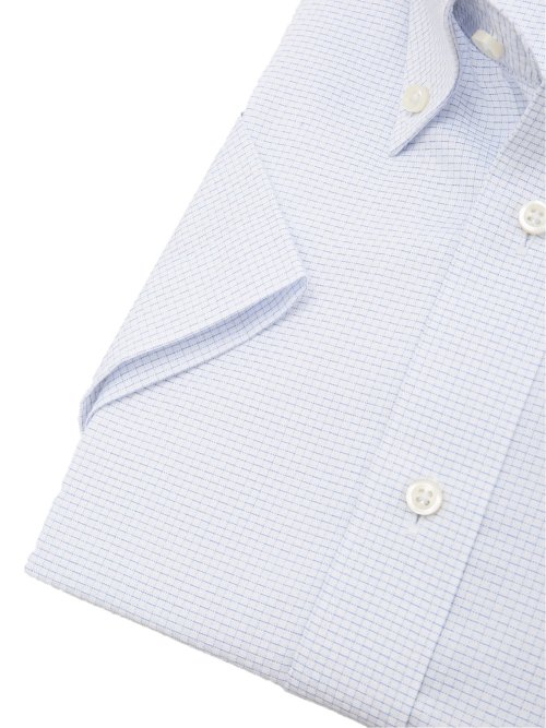 【大きいサイズ】グランバック/GRAND-BACK 綿100% 形態安定 ボタンダウン半袖シャツ