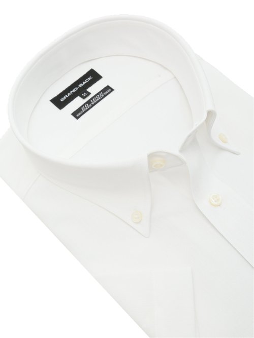 【大きいサイズ】グランバック/GRAND-BACK ノーアイロンストレッチ ボタンダウン半袖ニットシャツ