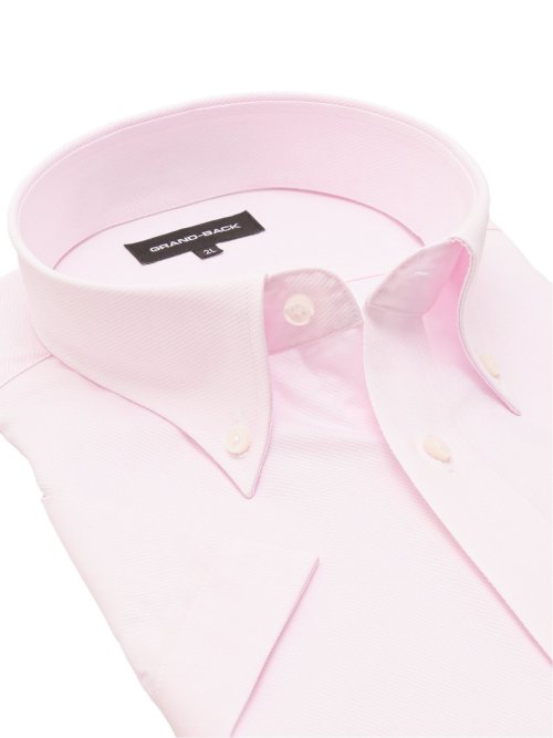 【大きいサイズ】グランバック/GRAND-BACK 綿100% 形態安定 ボタンダウン半袖シャツ