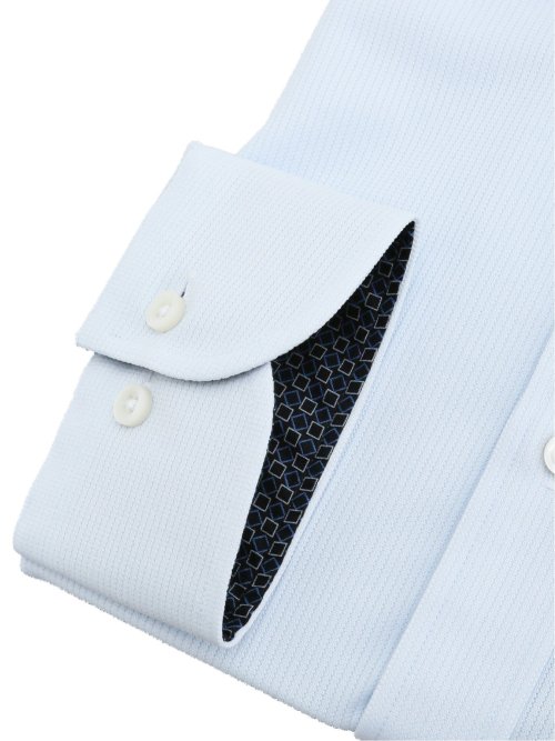 ノーアイロンストレッチ スタンダードフィット ボタンダウン長袖ニットシャツ