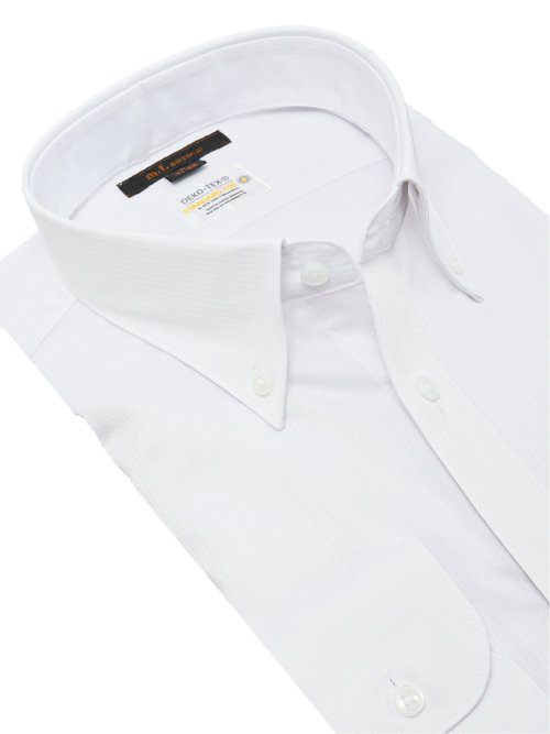 形態安定 吸水速乾 スタンダードフィット ボタンダウン長袖シャツ