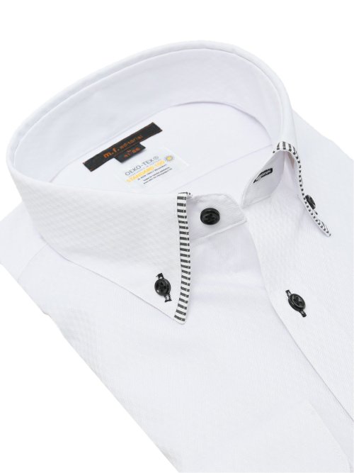 形態安定 吸水速乾 スタンダードフィット ボタンダウン長袖シャツ