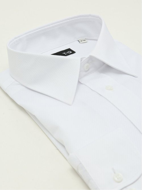 ワイシャツ メンズ 長袖 ノンアイロン レギュラーカラー ビジネス ドレス 綿混 NEWスタンダードフィット