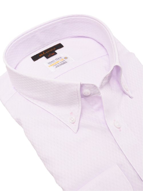 形態安定 吸水速乾 スタンダードフィット ボタンダウン長袖シャツ