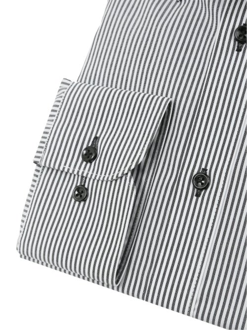 形態安定 吸水速乾 スタンダードフィット ボタンダウン長袖シャツ