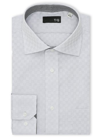 ワイシャツ メンズ 長袖 ノンアイロン ワイドカラー ビジネス ドレス 綿混 NEWスタンダードフィット