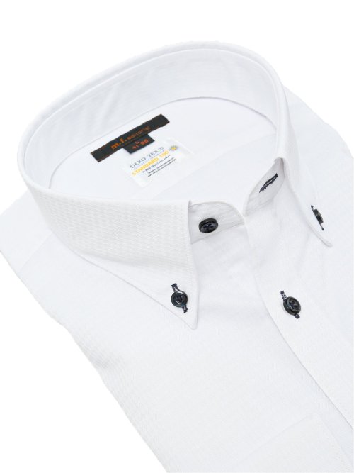 形態安定 吸水速乾 スタンダードフィット ボタンダウン長袖シャツ