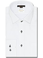 形態安定 吸水速乾 スタンダードフィット ワイドカラー長袖シャツ