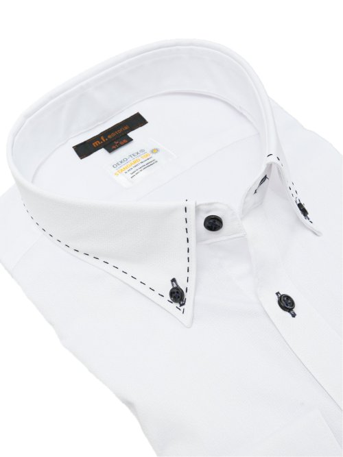 形態安定 吸水速乾 スタンダードフィット ボタンダウン長袖シャツ