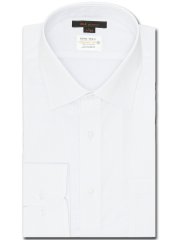 形態安定 吸水速乾 スタンダードフィット ワイドカラー長袖シャツ