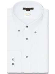 形態安定 吸水速乾 スタンダードフィット ボタンダウン長袖シャツ