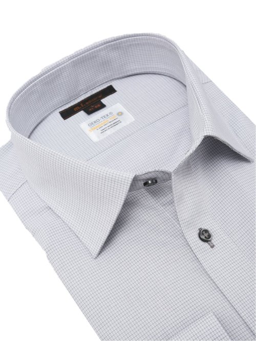 形態安定 吸水速乾 スタンダードフィット ワイドカラー長袖シャツ