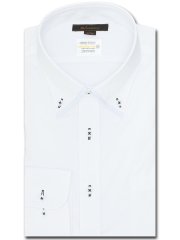 形態安定 吸水速乾 スタンダードフィット ボタンダウン長袖シャツ