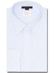 形態安定 吸水速乾 スタンダードフィット ボタンダウン長袖シャツ