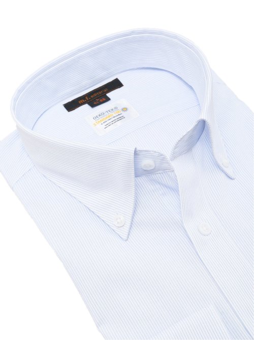 形態安定 吸水速乾 スタンダードフィット ボタンダウン長袖シャツ