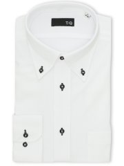 ノンアイロンストレッチ NEWスタンダードフィット ボタンダウン長袖ニットシャツ