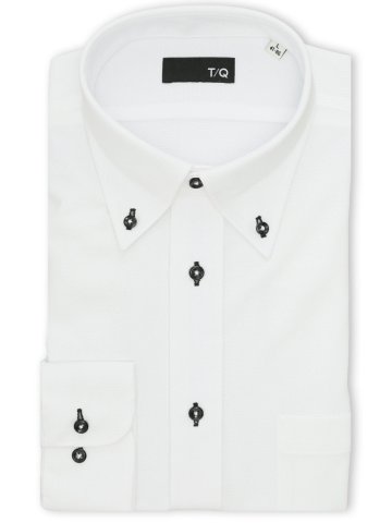 ノンアイロンストレッチ NEWスタンダードフィット ボタンダウン長袖ニットシャツ