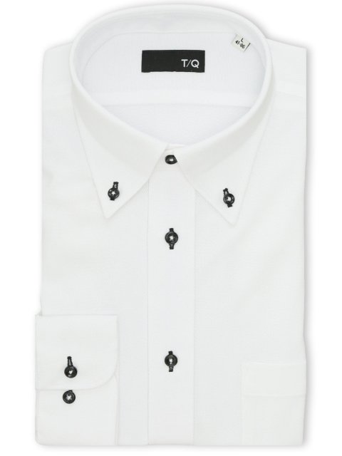 ノンアイロンストレッチ NEWスタンダードフィット ボタンダウン長袖ニットシャツ