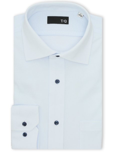 ノンアイロンストレッチ NEWスタンダードフィット ワイドカラー長袖ニットシャツ