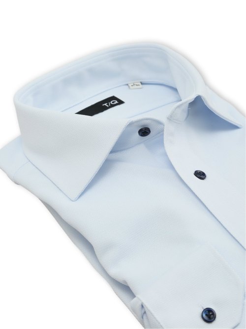 ノンアイロンストレッチ NEWスタンダードフィット ワイドカラー長袖ニットシャツ