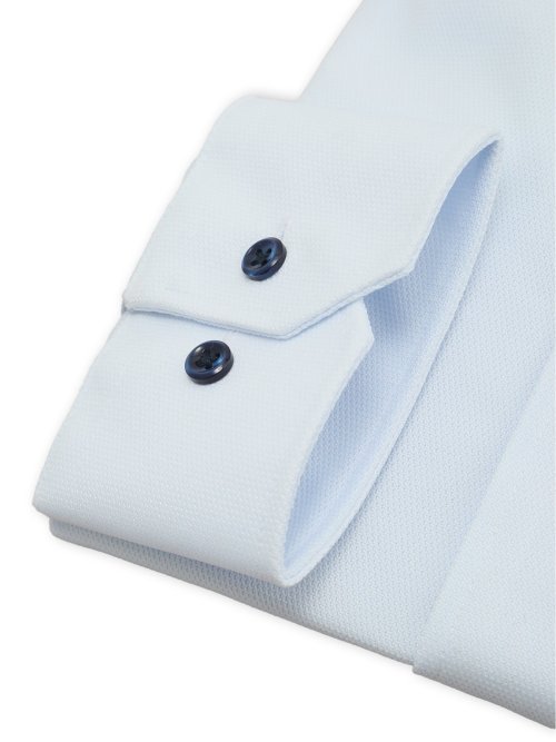 ノンアイロンストレッチ NEWスタンダードフィット ワイドカラー長袖ニットシャツ