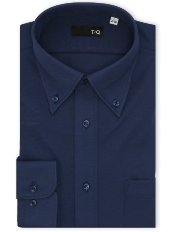 ノンアイロンストレッチ NEWスタンダードフィット ボタンダウン長袖ニットシャツ