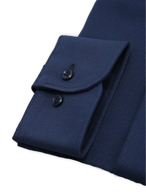 ノンアイロンストレッチ NEWスタンダードフィット ボタンダウン長袖ニットシャツ