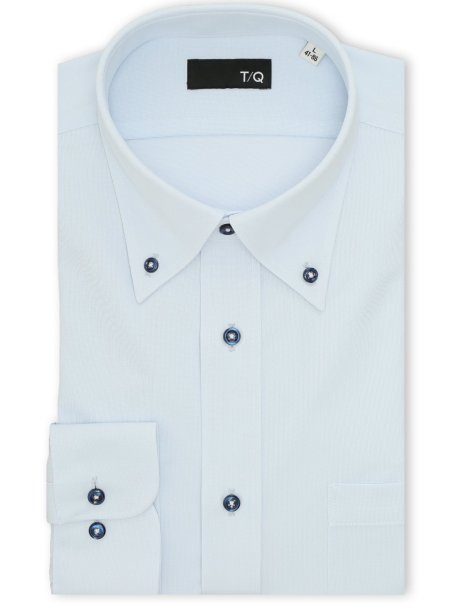 ノンアイロンストレッチ NEWスタンダードフィット ボタンダウン長袖ニットシャツ