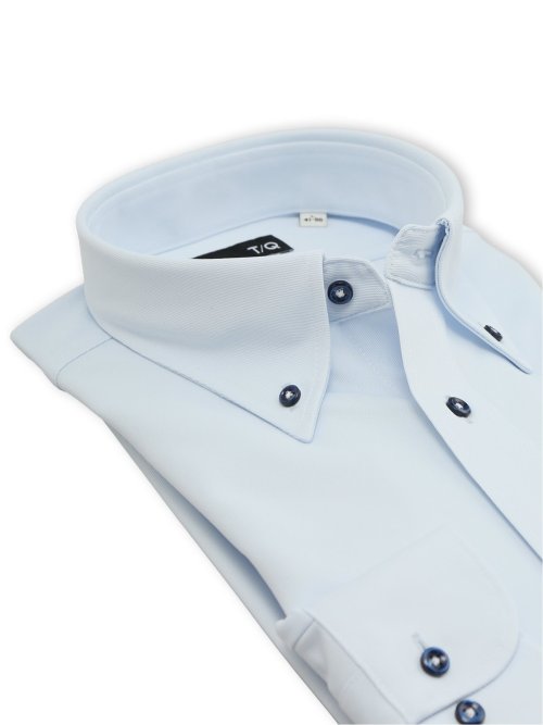 ノンアイロンストレッチ NEWスタンダードフィット ボタンダウン長袖ニットシャツ