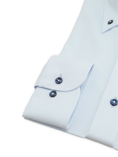 ノンアイロンストレッチ NEWスタンダードフィット ボタンダウン長袖ニットシャツ