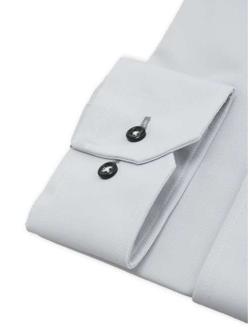 ノンアイロンストレッチ NEWスタンダードフィット ワイドカラー長袖ニットシャツ