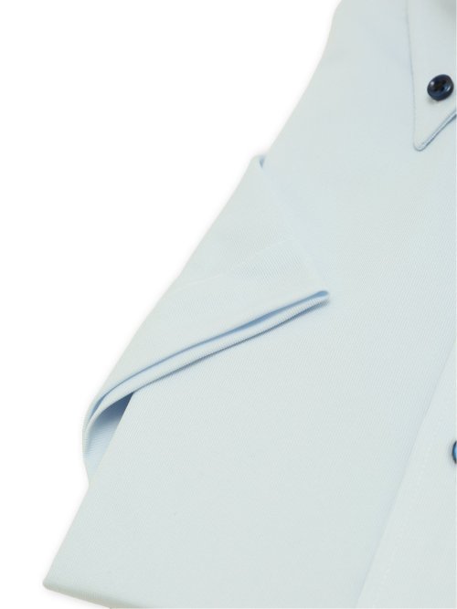 ノンアイロン 吸水速乾 ストレッチ NEWスタンダードフィット ボタンダウン 半袖 ニット シャツ