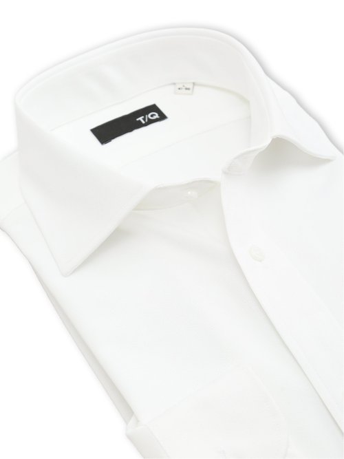 ノンアイロンストレッチ NEWスタンダードフィット ワイドカラー長袖ニットシャツ