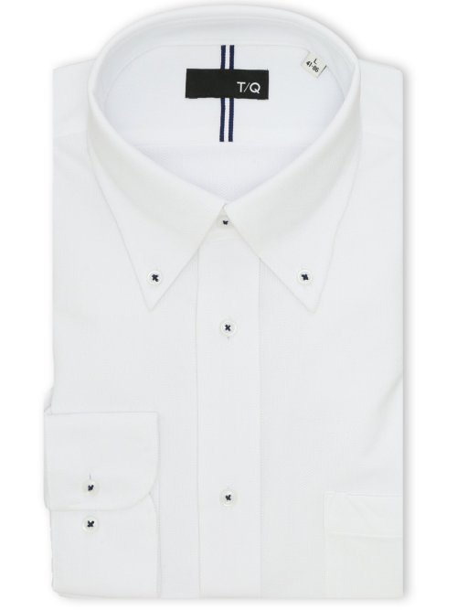 ノンアイロンストレッチ NEWスタンダードフィット ボタンダウン長袖ニットシャツ