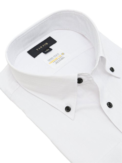 形態安定 吸水速乾 スタンダードフィット ボタンダウン長袖シャツ