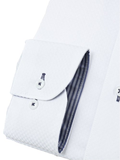 形態安定 吸水速乾 スタンダードフィット ワイドカラー長袖シャツ