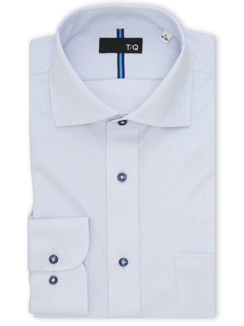 ノンアイロンストレッチ NEWスタンダードフィット カッタウェイ長袖ニットシャツ