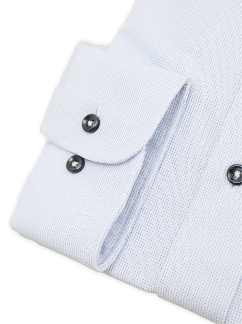 ノンアイロンストレッチ NEWスタンダードフィット ワイドカラー長袖ニットシャツ