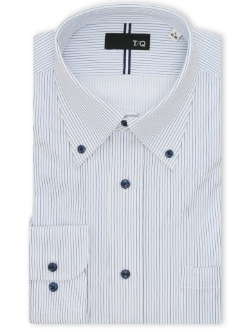 ノンアイロンストレッチ NEWスタンダードフィット ボタンダウン長袖ニットシャツ