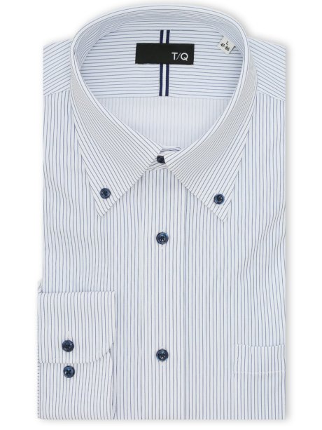 ノンアイロンストレッチ NEWスタンダードフィット ボタンダウン長袖ニットシャツ