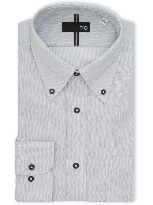 ノンアイロンストレッチ NEWスタンダードフィット ボタンダウン長袖ニットシャツ