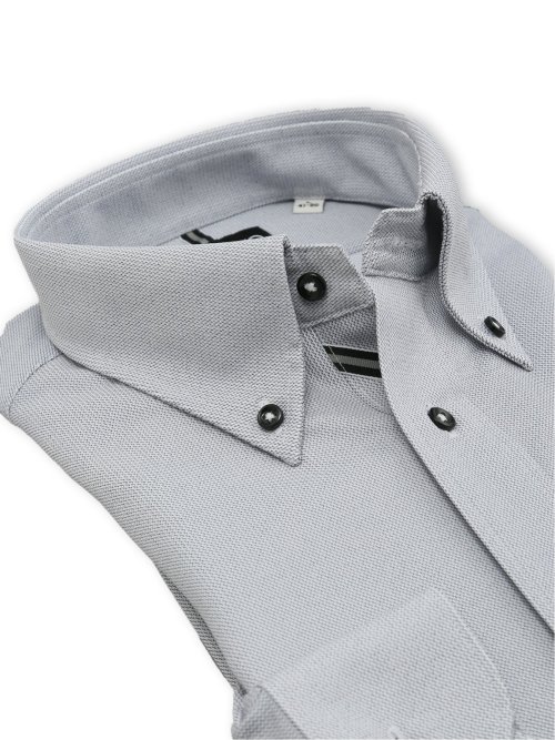 ノンアイロンストレッチ NEWスタンダードフィット ボタンダウン長袖ニットシャツ