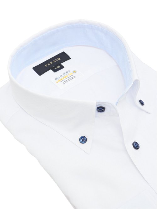 形態安定 吸水速乾 スタンダードフィット ボタンダウン長袖シャツ
