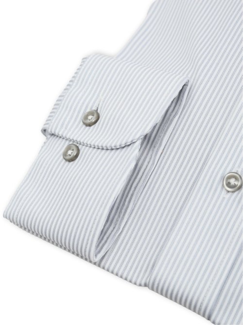 ノンアイロンストレッチ NEWスタンダードフィット ワイドカラー長袖ニットシャツ