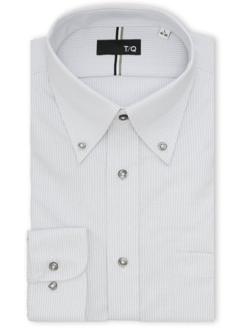 ノンアイロンストレッチ NEWスタンダードフィット ボタンダウン長袖ニットシャツ