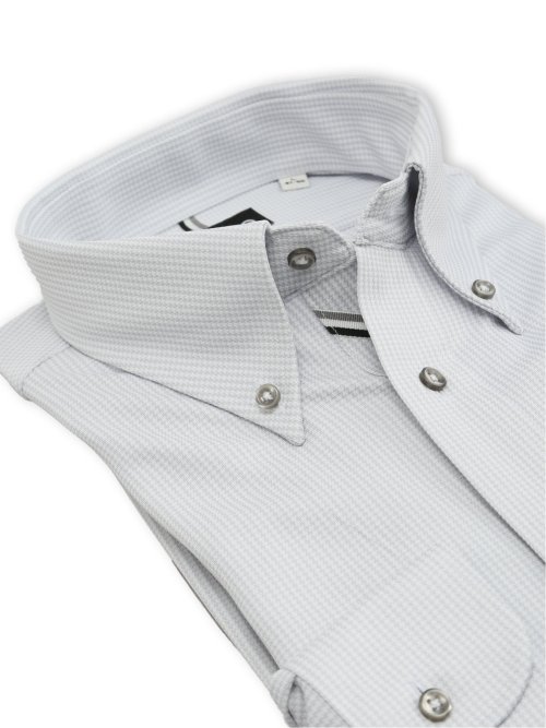 ノンアイロンストレッチ NEWスタンダードフィット ボタンダウン長袖ニットシャツ