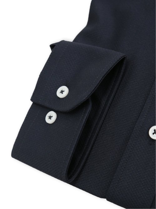 ノンアイロンストレッチ NEWスタンダードフィット ボタンダウン長袖ニットシャツ