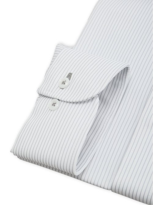 ノンアイロンストレッチ NEWスタンダードフィット ワイドカラー長袖ニットシャツ